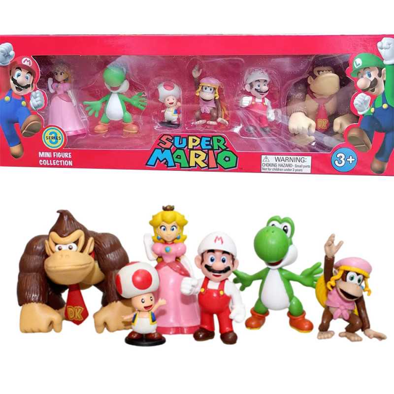 Ensemble De Figurines Super Mario Bros Cadeau Geek