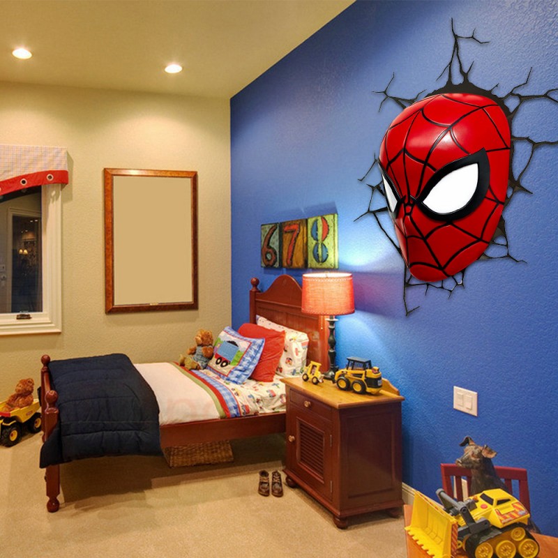 Marvel Comics lampe 3D LED Spider Man Mask Vendu Geek