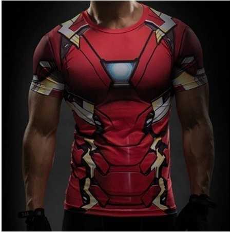 T-Shirt Civil War Iron Man Subli All - boutique geek - Cadeau Geek