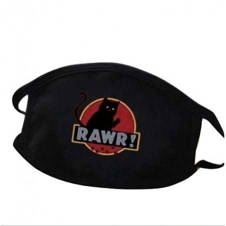 Masque Tissu Lavable Chat Rawr - boutique geek - Cadeau Geek