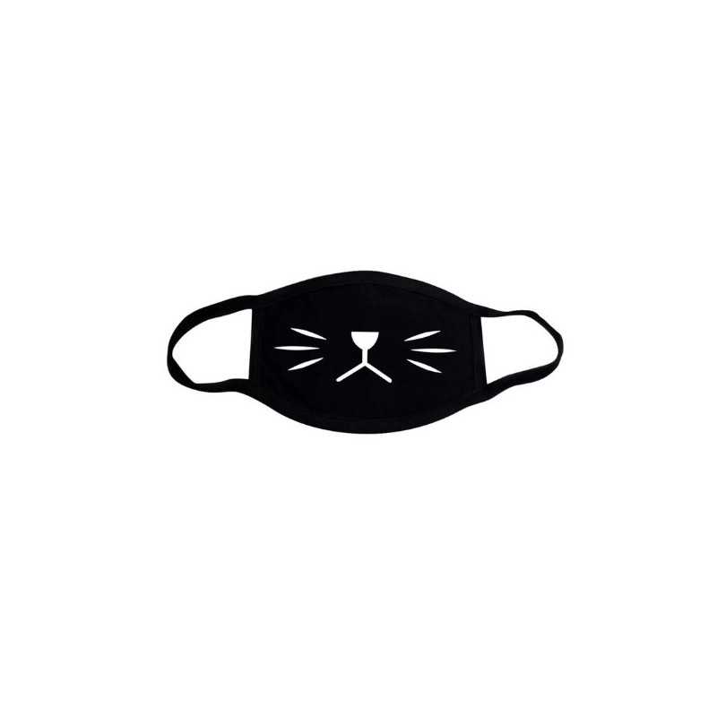 Masque Tissu Lavable Truffe Chat Noir - boutique geek - Cadeau Geek
