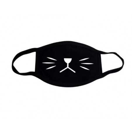 Masque Tissu Lavable Truffe Chat Noir - boutique geek - Cadeau Geek