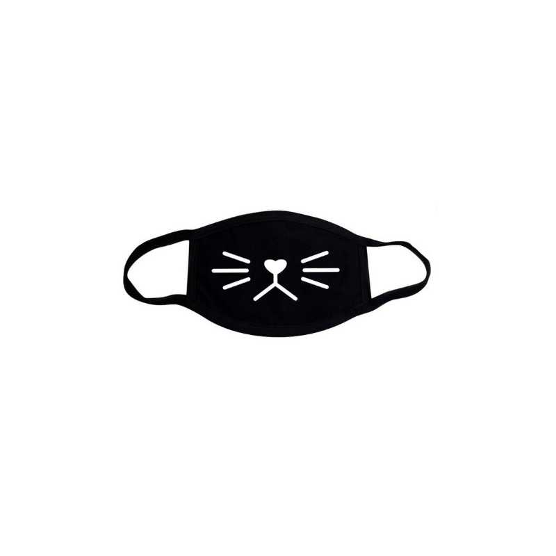 Masque Tissu Lavable Truffe Chat Noir