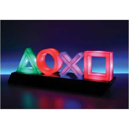 Lampe Playstation carrée croix rond triangle - boutique geek - Cadeau Geek