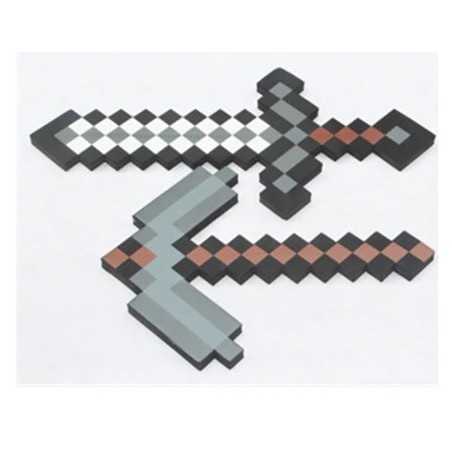 Pioche en mousse Minecraft - boutique geek - Cadeau Geek