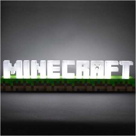 Lampe logo Minecraft - boutique geek - Cadeau Geek