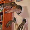 Décoration murale 3D Dinosaure Velociraptor en résine