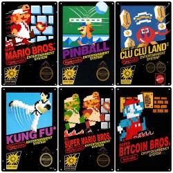 Plaque Métallique jeux NES...