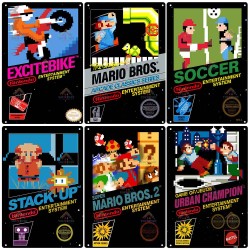 Plaque Métallique jeux NES Rétro