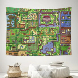 Tapisserie murale en tissu Map Zelda - boutique geek - Cadeau Geek