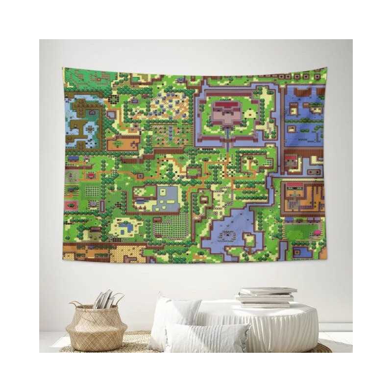 Tapisserie murale en tissu Map Zelda - boutique geek - Cadeau Geek