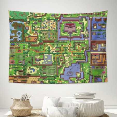 Tapisserie murale en tissu Map Zelda - boutique geek - Cadeau Geek