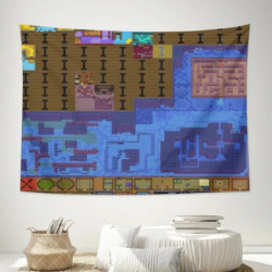 Tapisserie murale en tissu Map Zelda