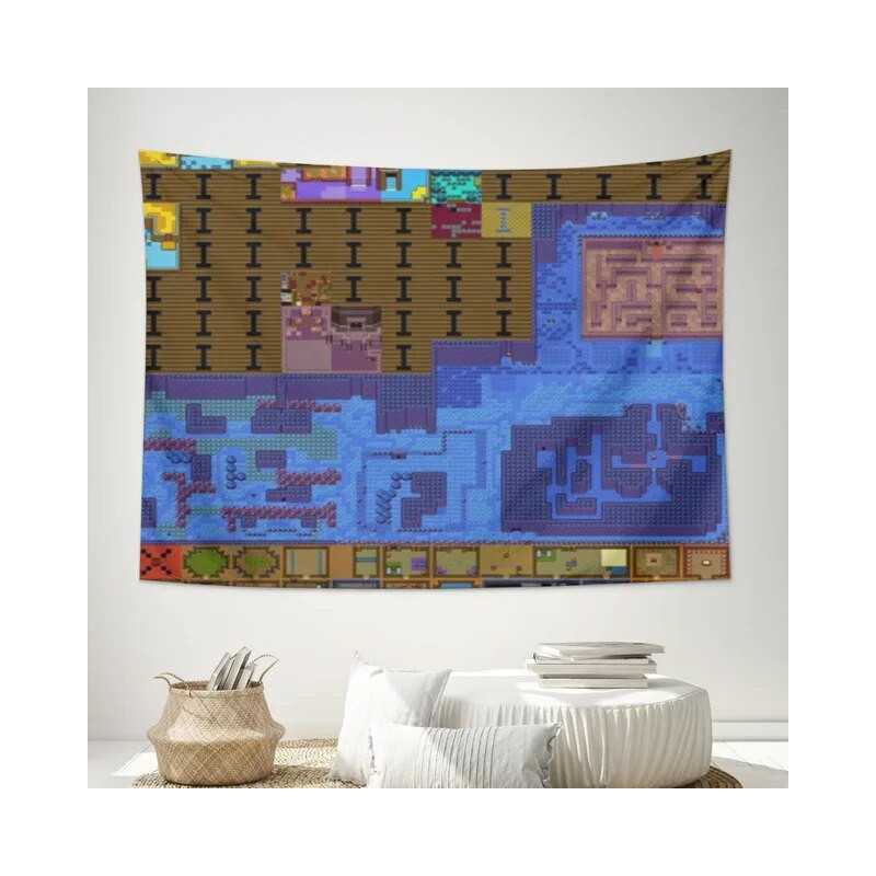 Tapisserie murale en tissu Map Zelda - boutique geek - Cadeau Geek