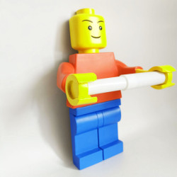Porte papier Toilette en forme de Bohomme Lego