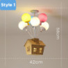 Lampe Plafonnier à LED En Forme De Maison volante Attachée aux Ballons