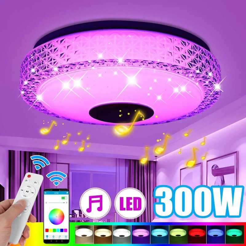 Lampe Plafonnier LED avec télécommande musicale Bluetooth