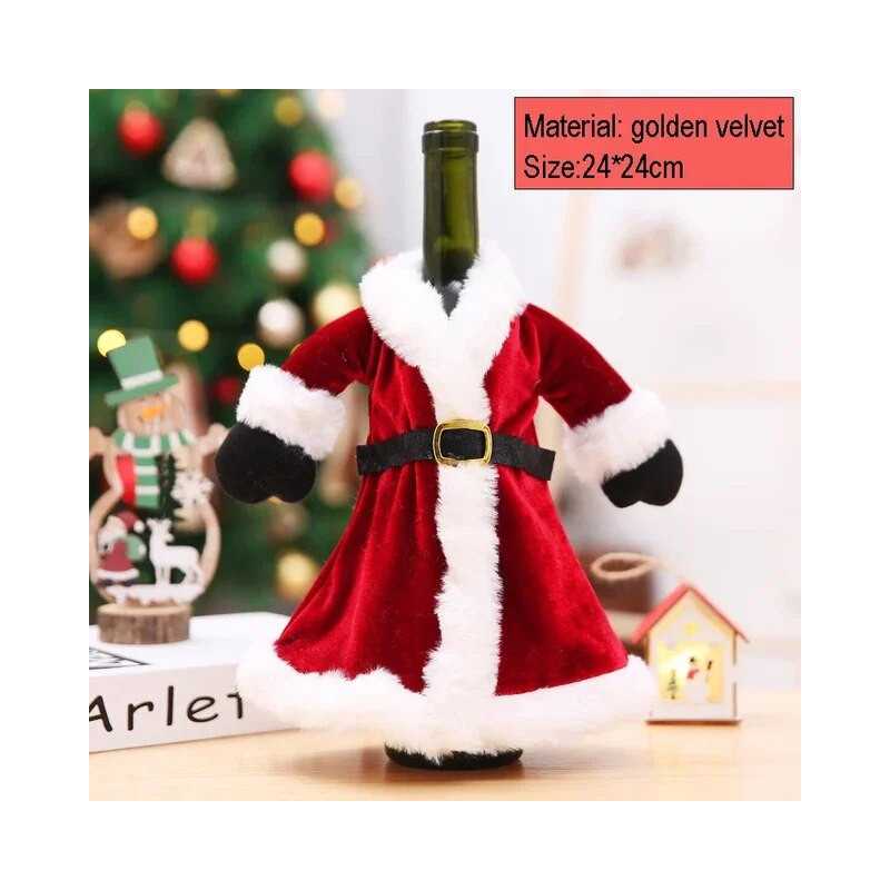 Décoration pour bouteilles de vin champagne de Noel