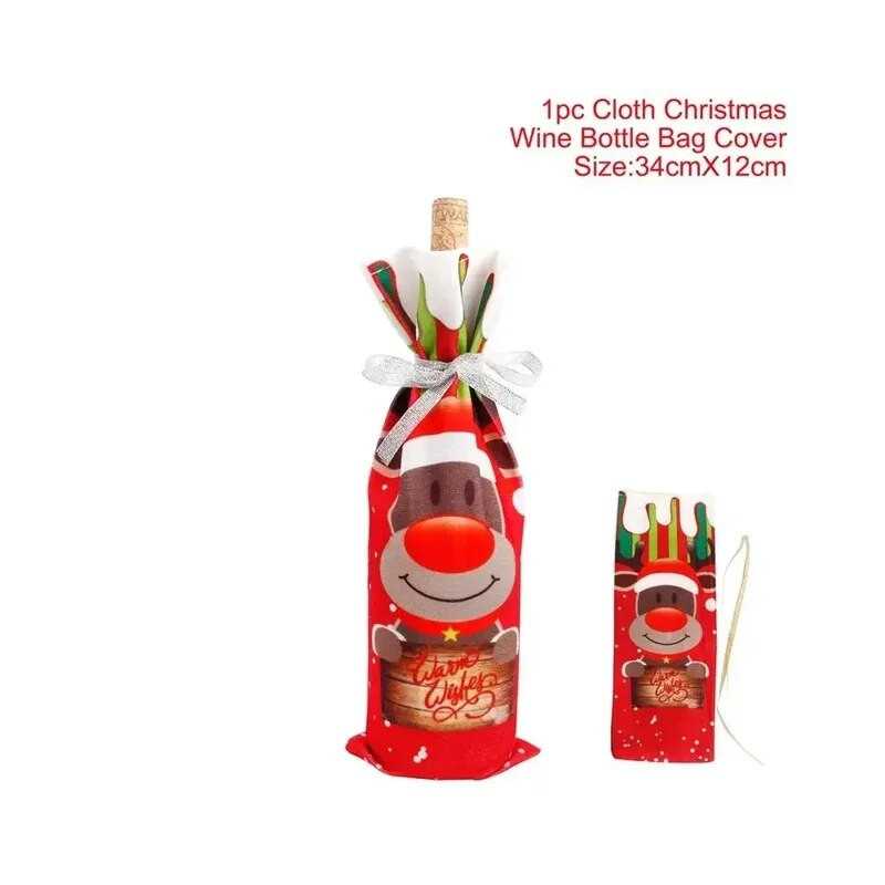 Décoration pour bouteilles de vin champagne de Noel - boutique geek - Cadeau Geek