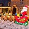 Décoration Arc de sapin de Noël gonflable LED, bonhomme de neige, père Noël, ours polaire