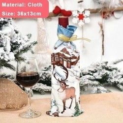 Décoration de Noel pour bouteille Rennes Bonhomme de neige Santa Claus