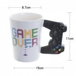 Tasse à café en céramique faite à la main, style poignée de jeu 3D, tasse à lait pour petit déjeuner à la maison, joueur de jeu,