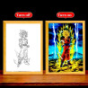 Tableau Goku LED changeant - boutique geek - Cadeau Geek