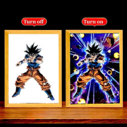 Tableau Goku LED changeant - boutique geek - Cadeau Geek