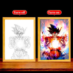 Tableau Goku LED changeant