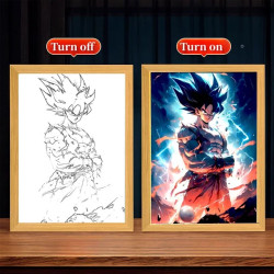 Tableau Goku LED changeant