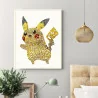 Tableau Pikachu lettres alphabet blanc - boutique geek - Cadeau Geek