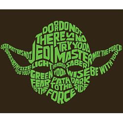 Tableau Yoda lettres alphabet - boutique geek - Cadeau Geek