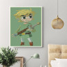 Tableau link Wind Waker lettres alphabet - boutique geek - Cadeau Geek