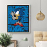 Tableau Sonic lettres alphabet - boutique geek - Cadeau Geek