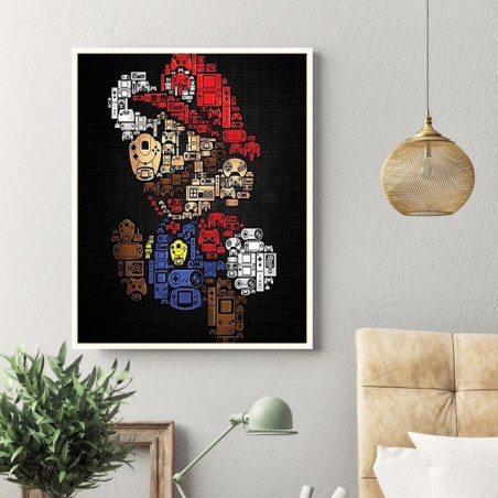 Tableau Mario Paper lettres alphabet