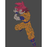 Tableau Goku God Saiyan lettres alphabet - boutique geek - Cadeau Geek