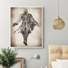 Tableau Assassin's Creed lettres alphabet - boutique geek - Cadeau Geek