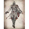 Tableau Assassin's Creed lettres alphabet - boutique geek - Cadeau Geek