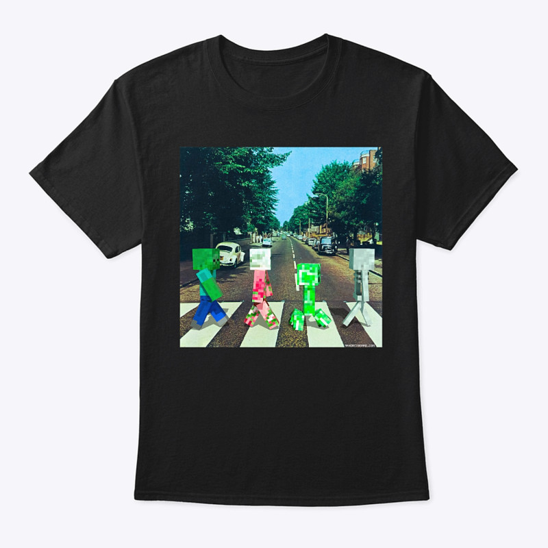 T-shirt Parodie Minecraft Abbey Road - boutique geek - Cadeau Geek