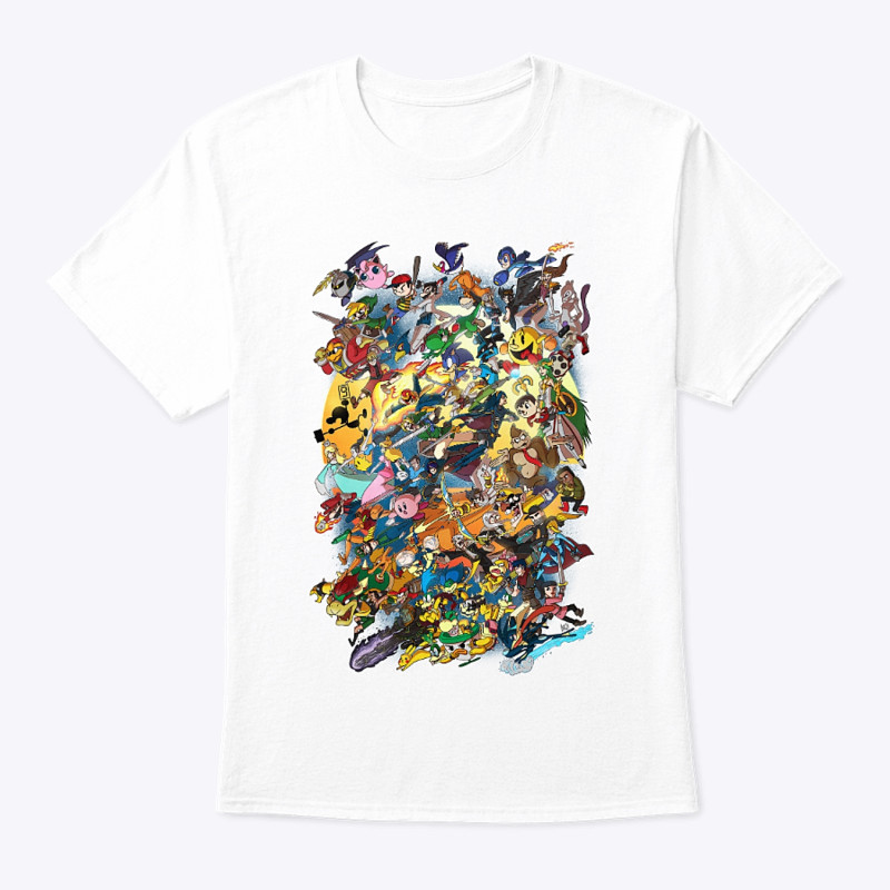 T-shirt Super Smash Bros Heroes