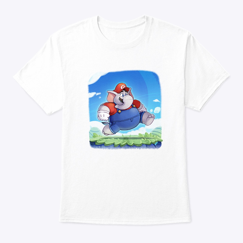 T-shirt Mario Wonder Elephant - boutique geek - Cadeau Geek