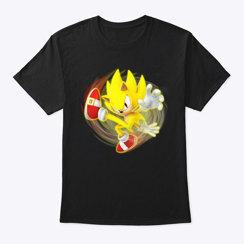 T-shirt Super Sonic Swirl - boutique geek - Cadeau Geek