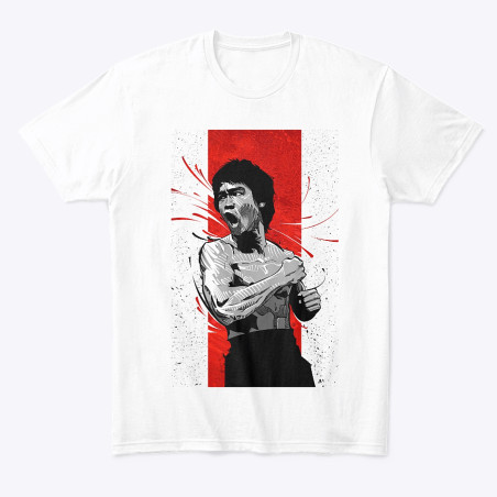 T-shirt Super Bruce Lee Punchy - boutique geek - Cadeau Geek