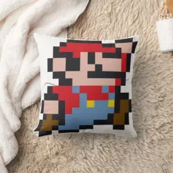 Taie d'oreiller Mario Pixel