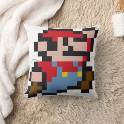 Taie d'oreiller Mario Pixel - boutique geek - Cadeau Geek