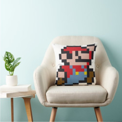 Taie d'oreiller Mario Pixel - boutique geek - Cadeau Geek