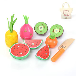 Dinette en bois - Set Pastèques Kiwi et Ananas - boutique geek - Cadeau Geek