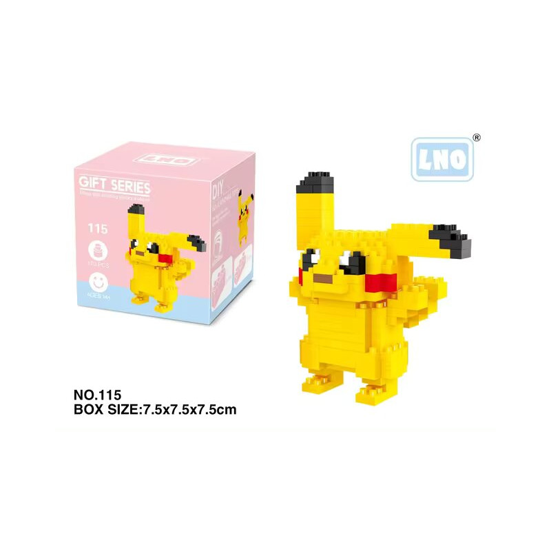 Figurine Pokemon Pikachu nanoblock - boutique geek - Cadeau Geek