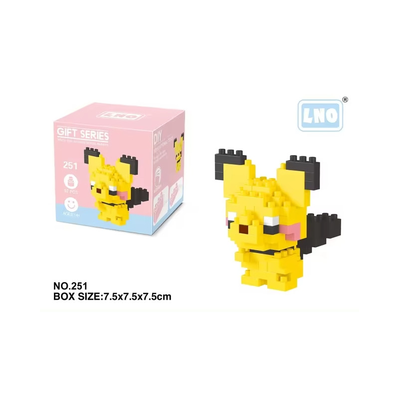 Figurine Pokemon Pichu nanoblock - boutique geek - Cadeau Geek