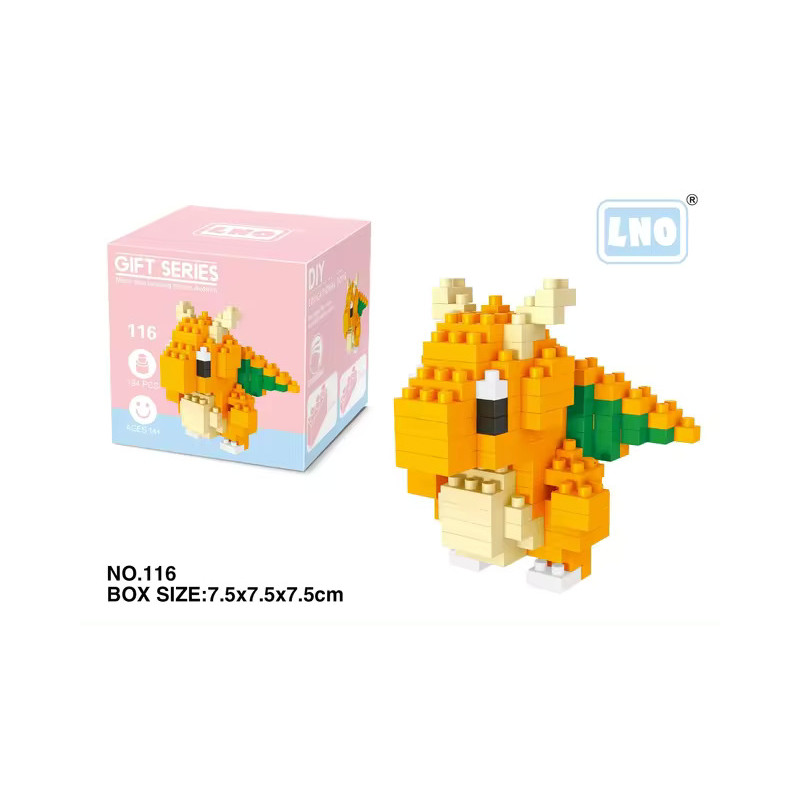 Figurine Pokemon Dracolosse nanoblock - boutique geek - Cadeau Geek